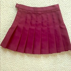 American apparel maroon tennis skirt